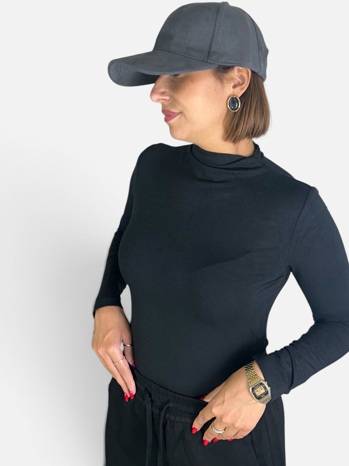 Maglia fit cotone Nera