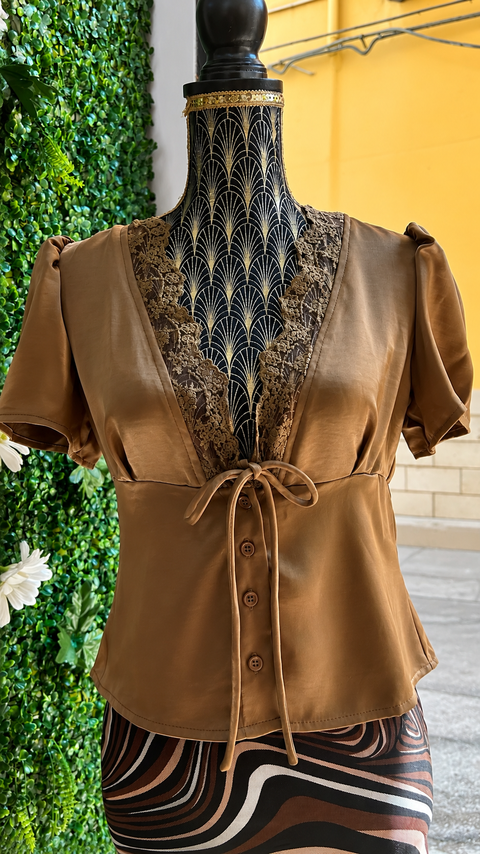 Blusa romantic beige