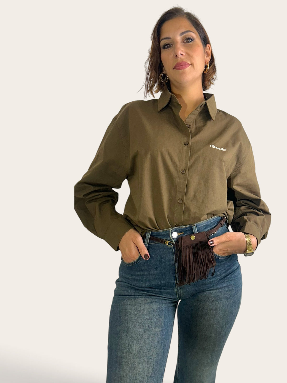 Camicia Chic Kaki