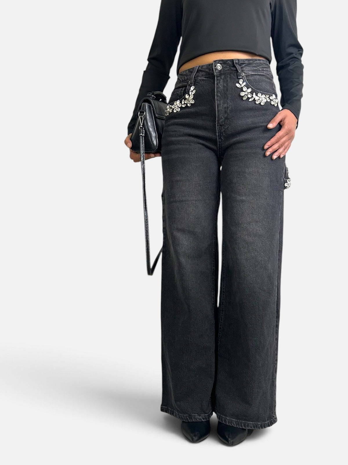 Jeans Wide leg Nero