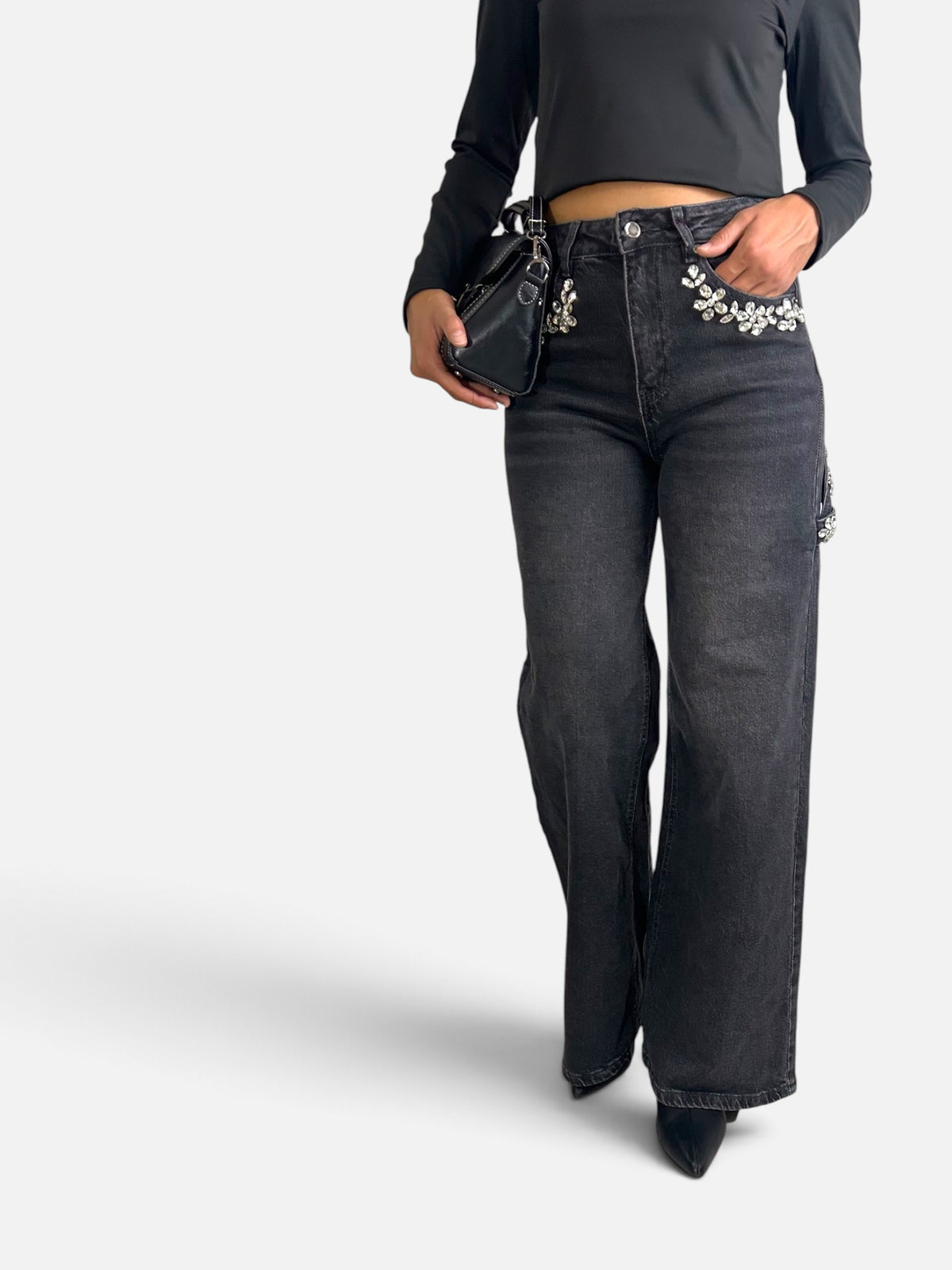 Jeans Wide leg Nero