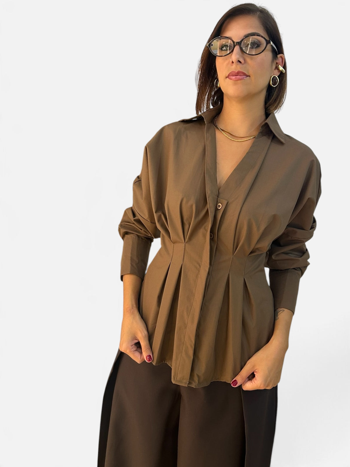 Camicia Charlotte Marrone