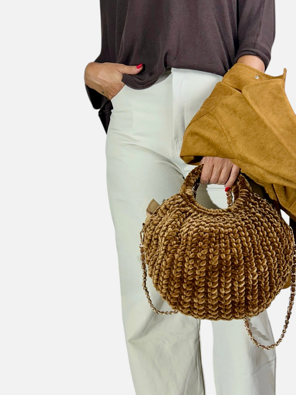 Borsa shell Cammello