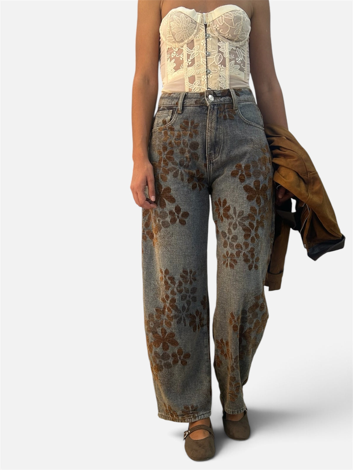 Jeans Flor modello Balloon