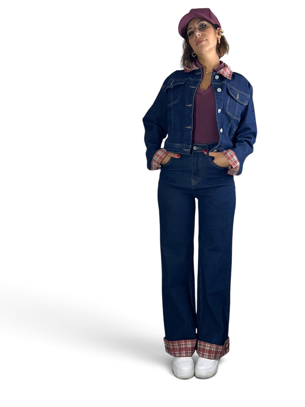 Giubbottino jeans fantasia Pleid
