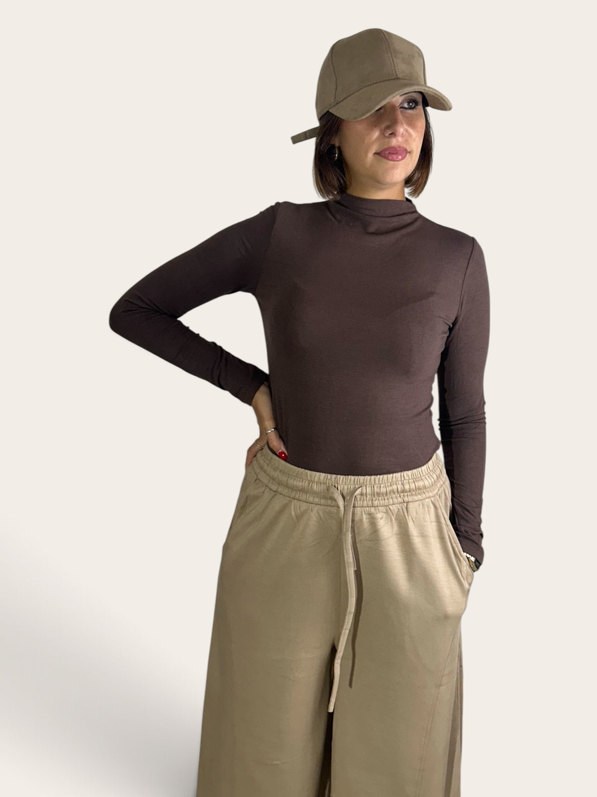 Maglia fit cotone Marrone