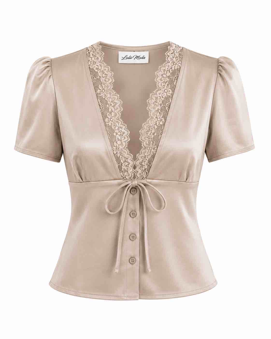 Blusa romantic beige