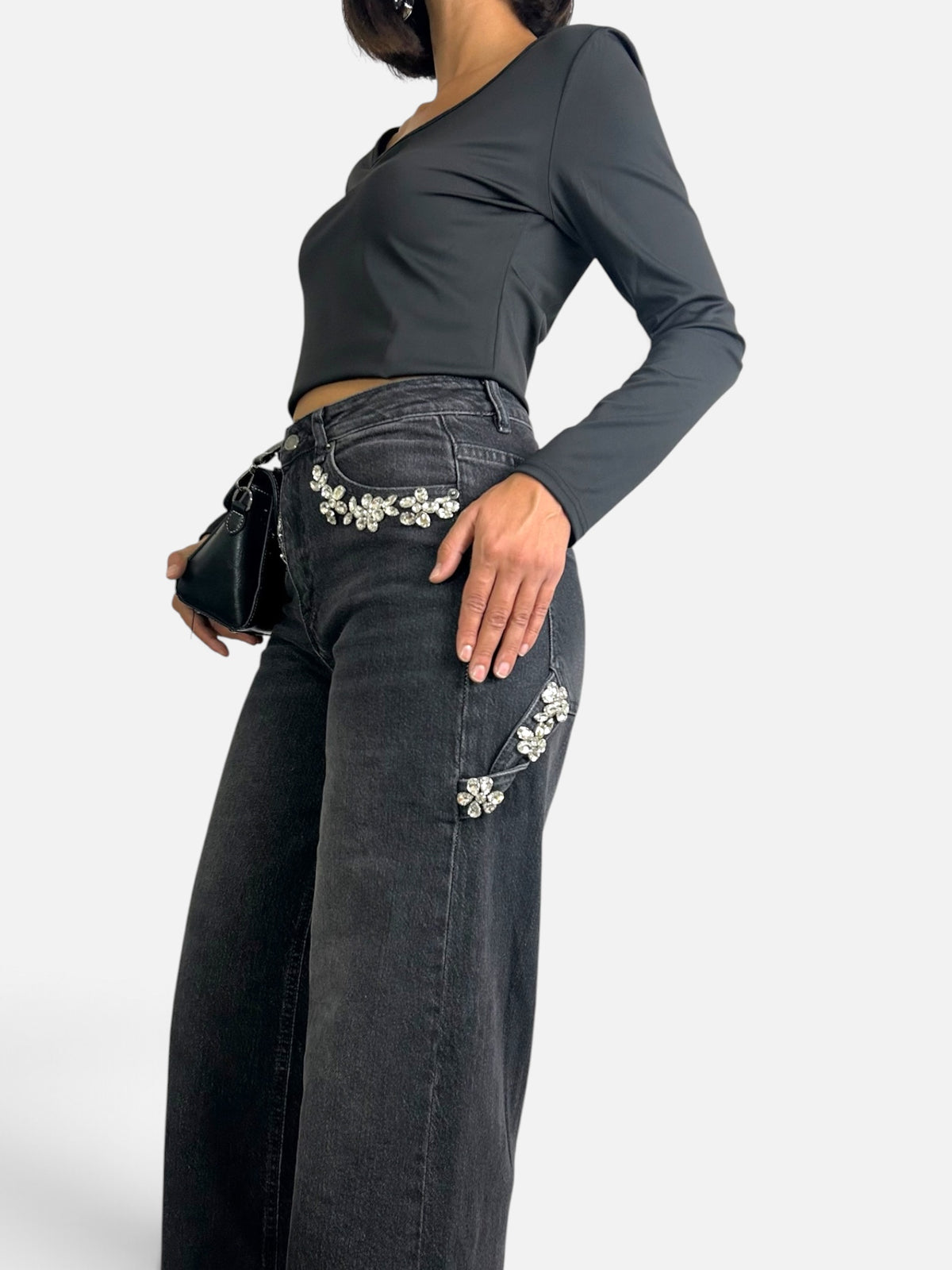 Jeans Wide leg Nero