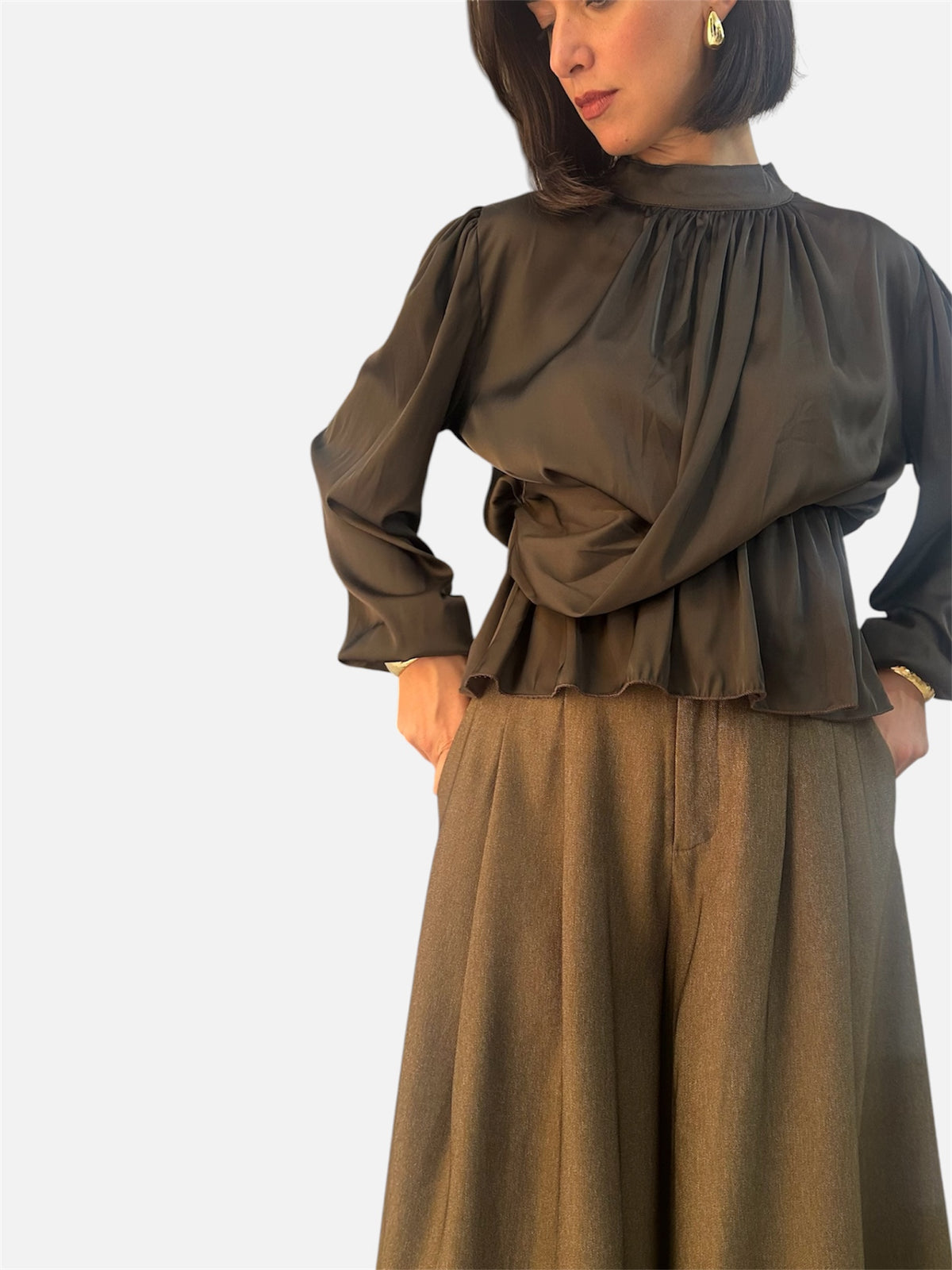 Blusa Marrone bruciato