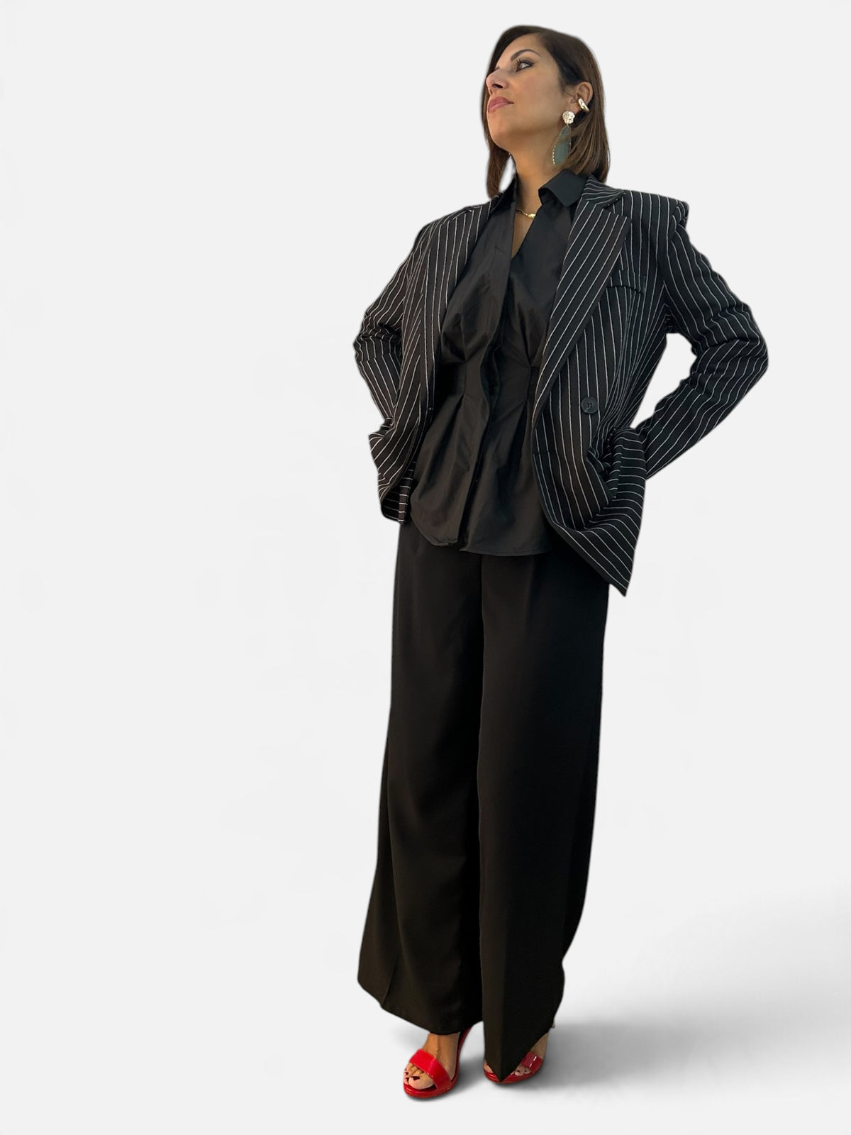 Pantaloni gamba larga Nero