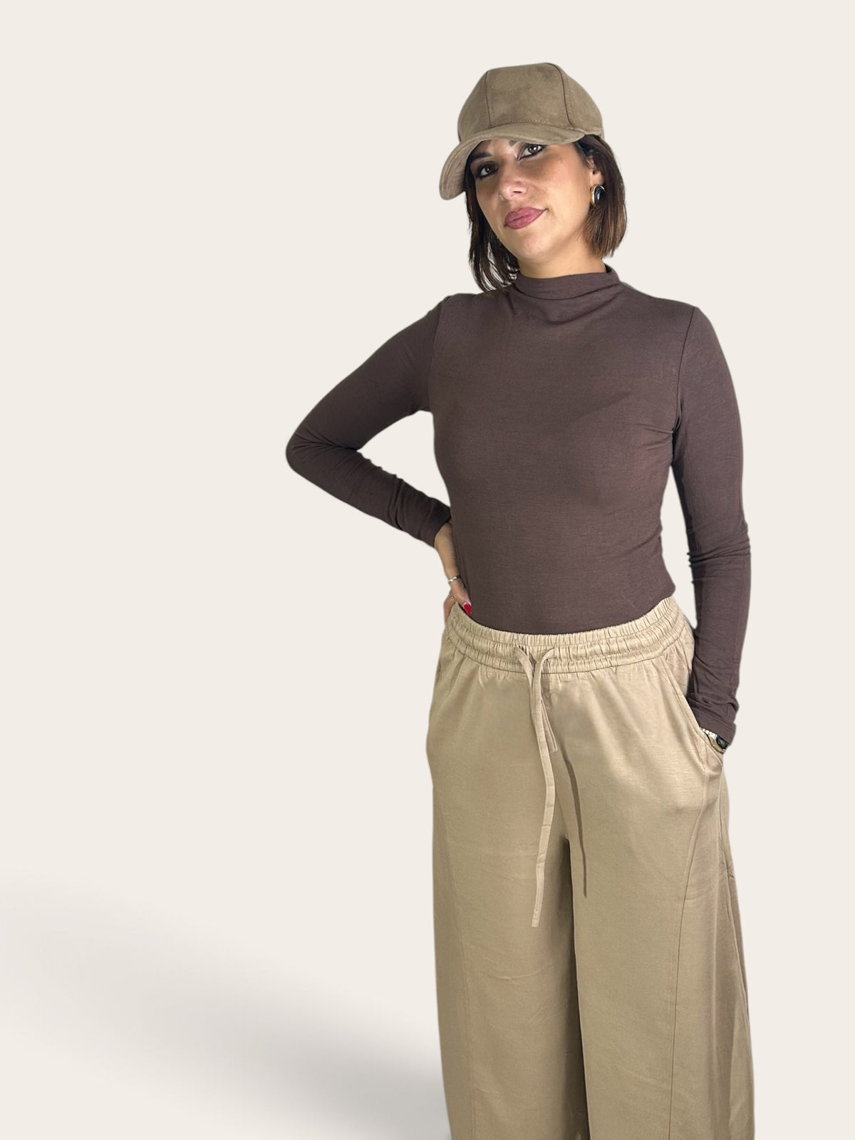 Maglia fit cotone Marrone