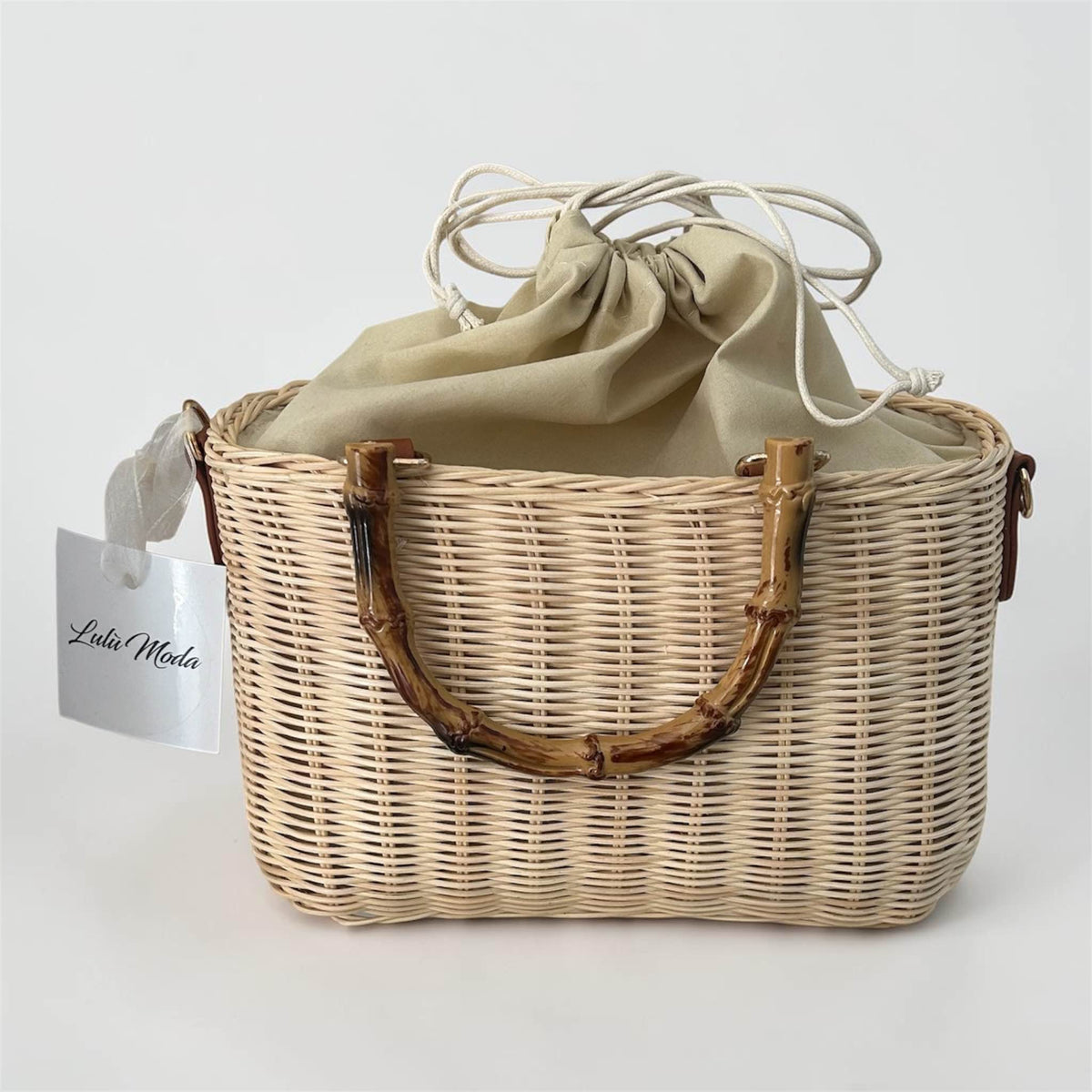 Borsa Effetto bauletto beige