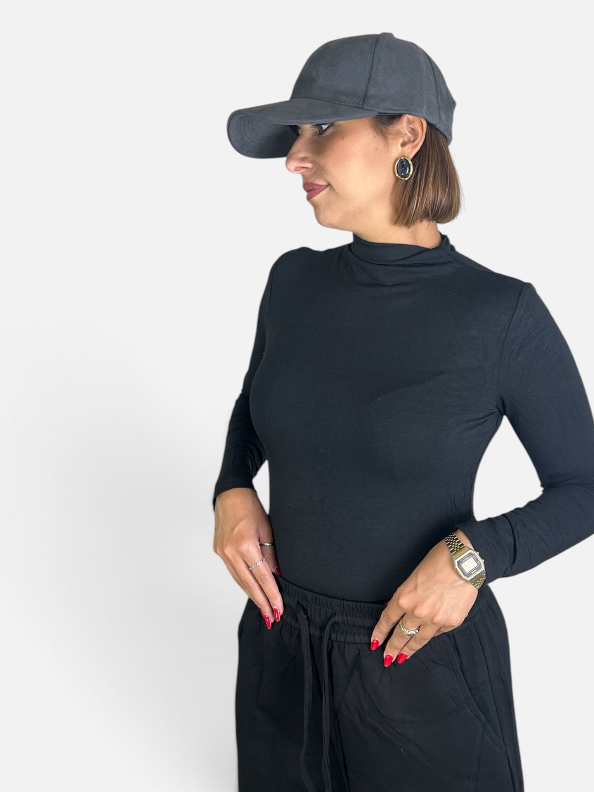 Maglia fit cotone Nera