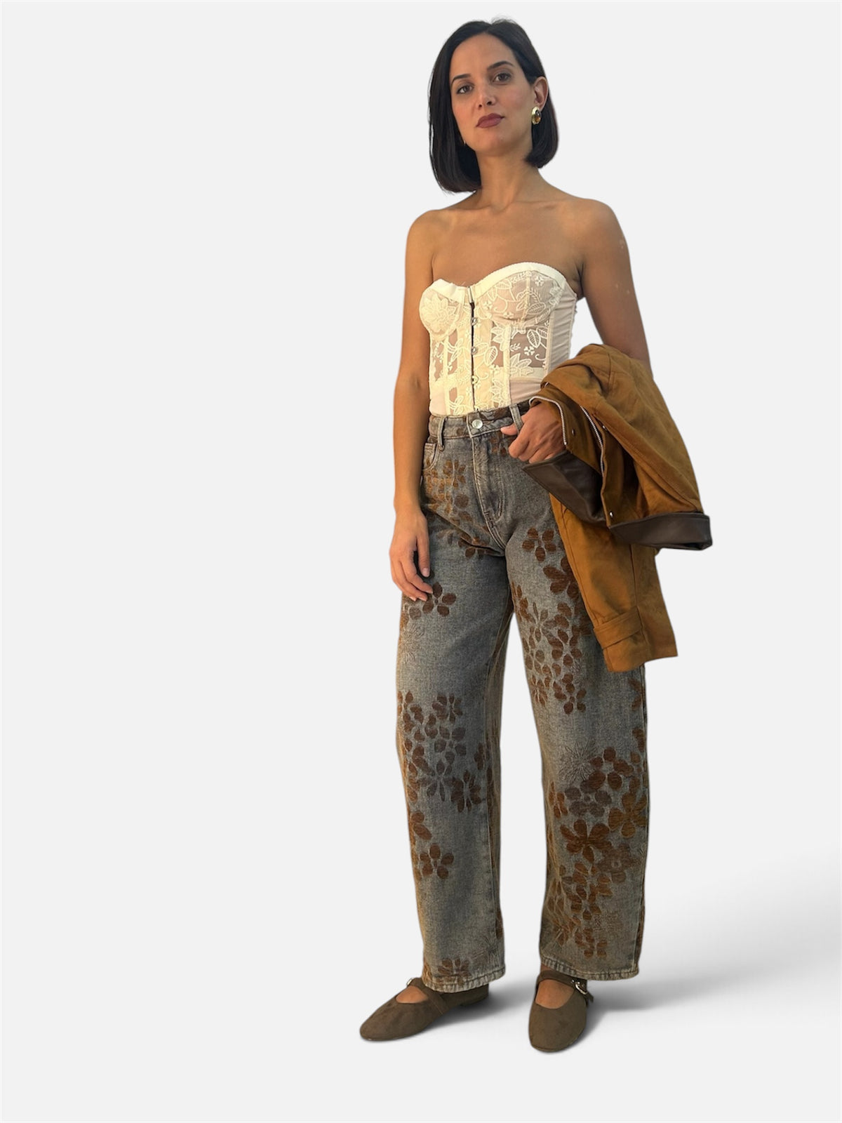 Jeans Flor modello Balloon