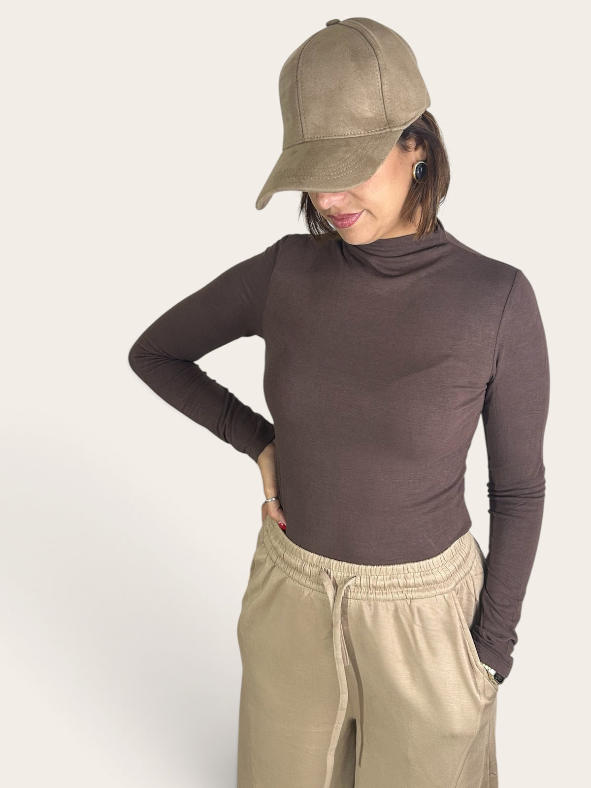 Maglia fit cotone Marrone