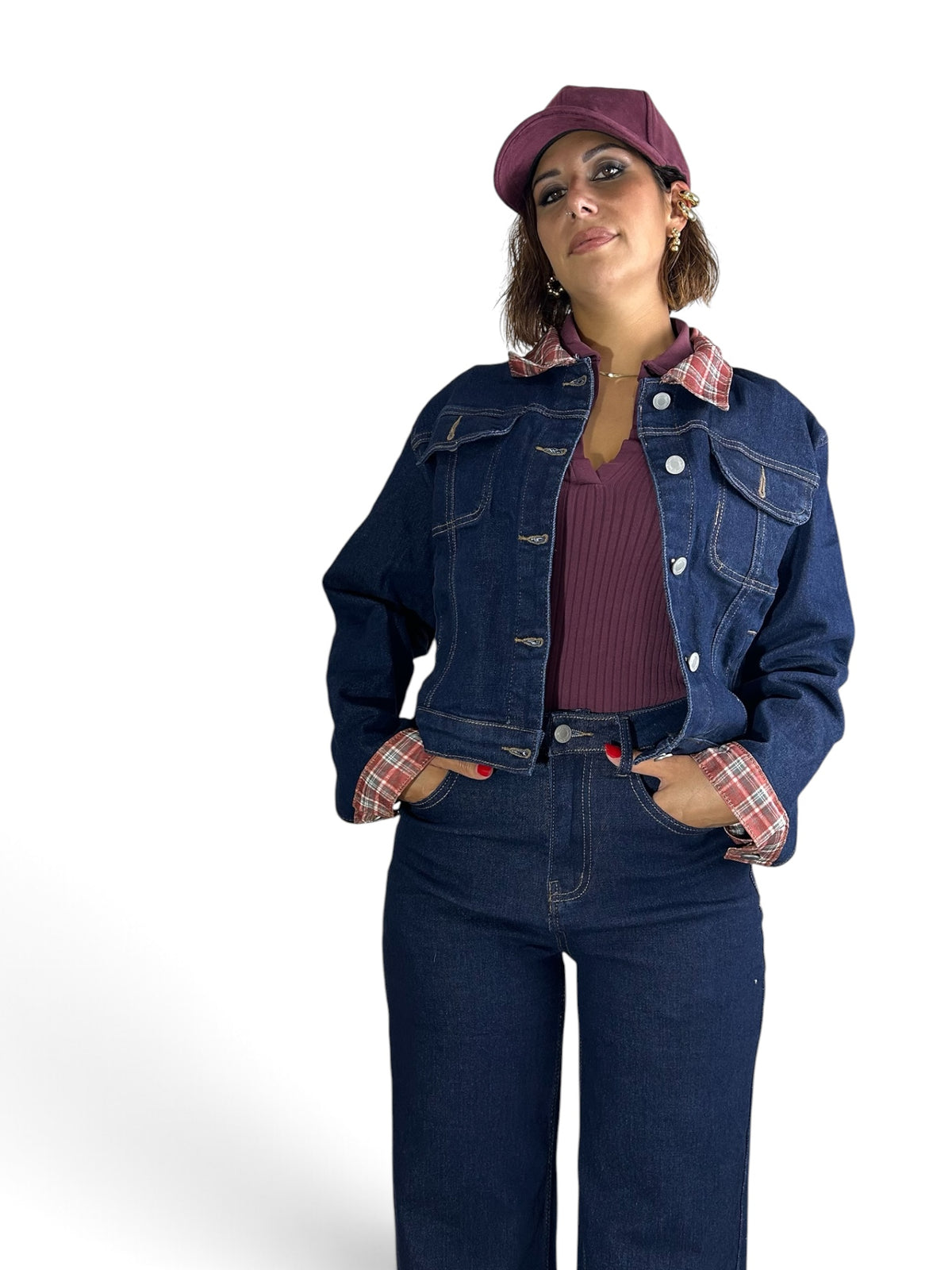 Giubbottino jeans fantasia Pleid