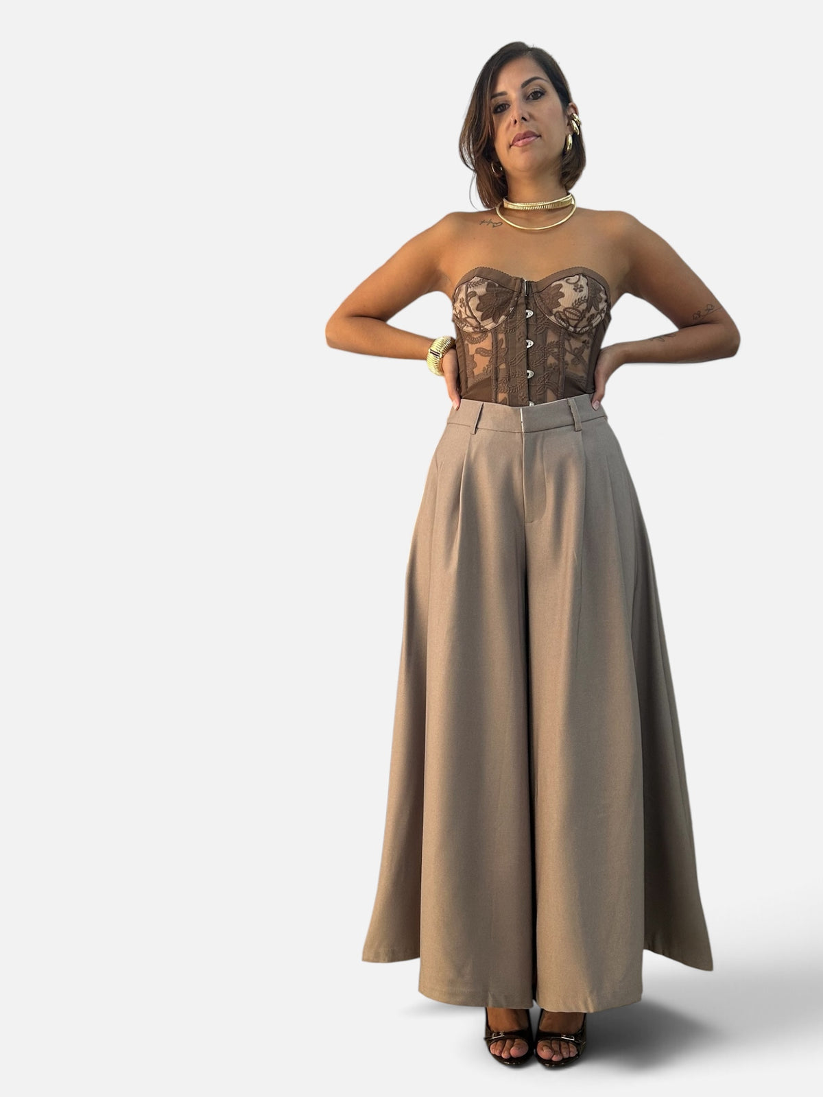 Pantalone Palazzo Beige