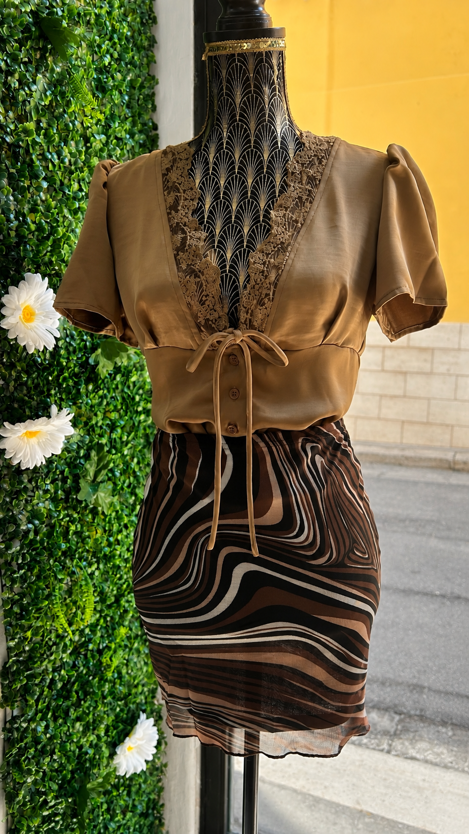 Blusa romantic beige
