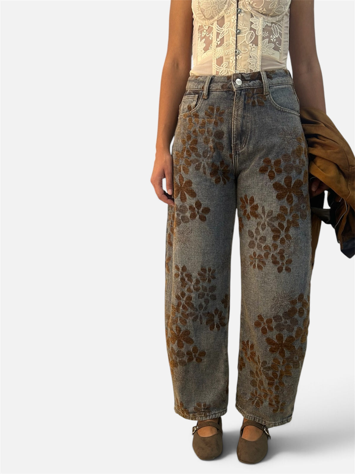 Jeans Flor modello Balloon