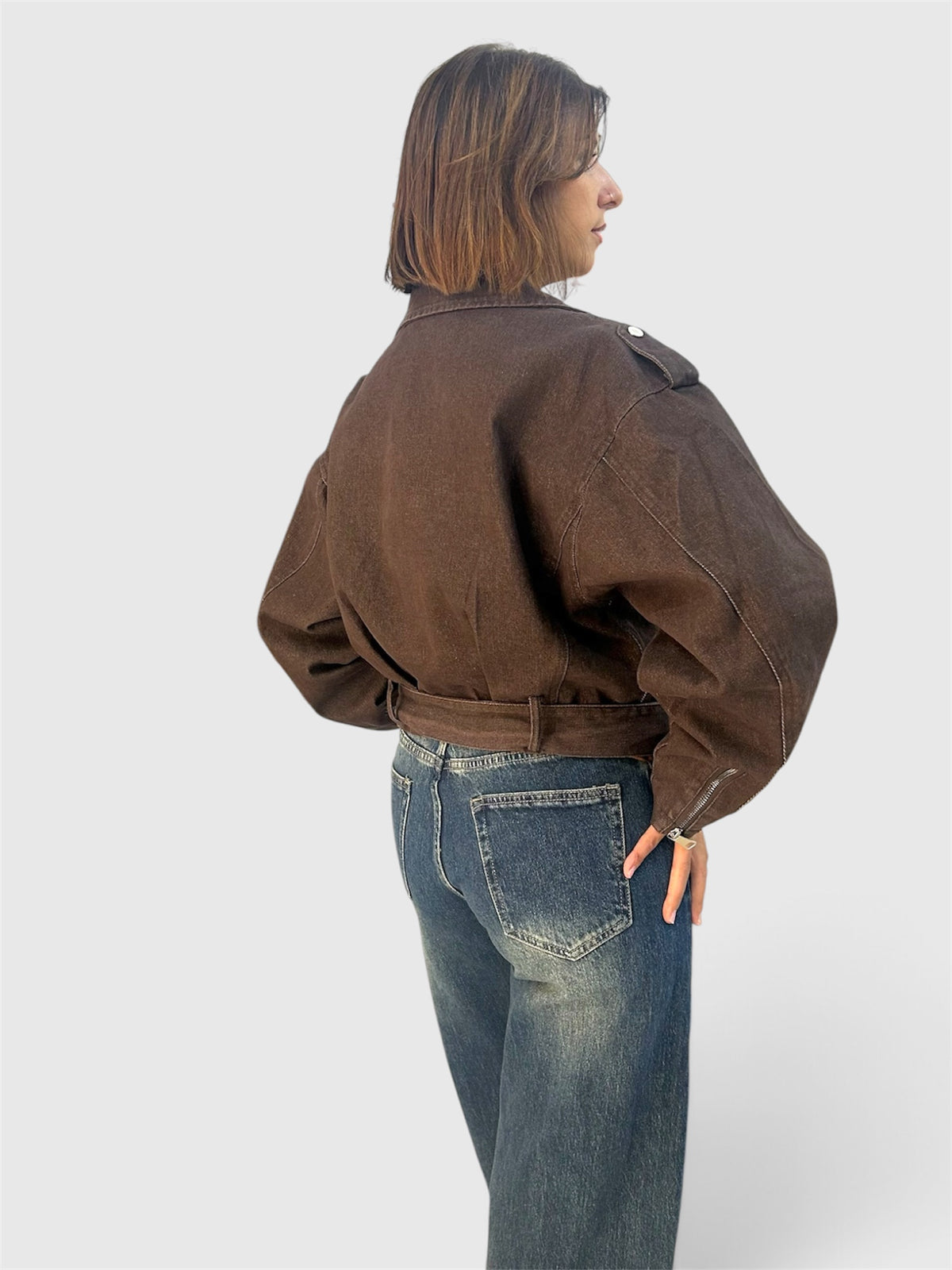Giubbottino effetto denim