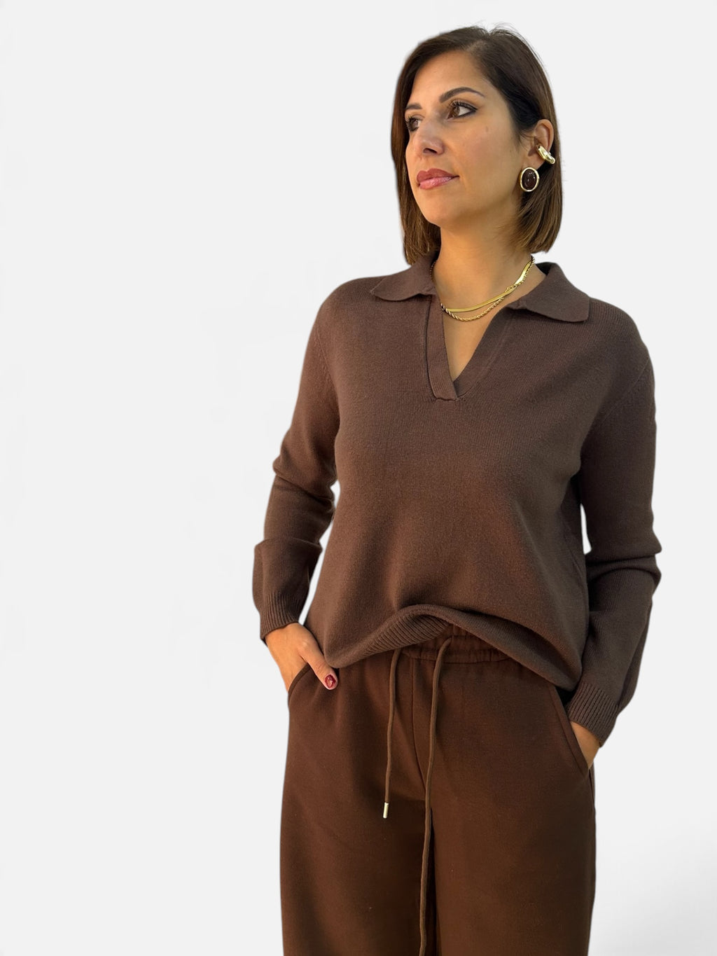 Maglia polo Marrone