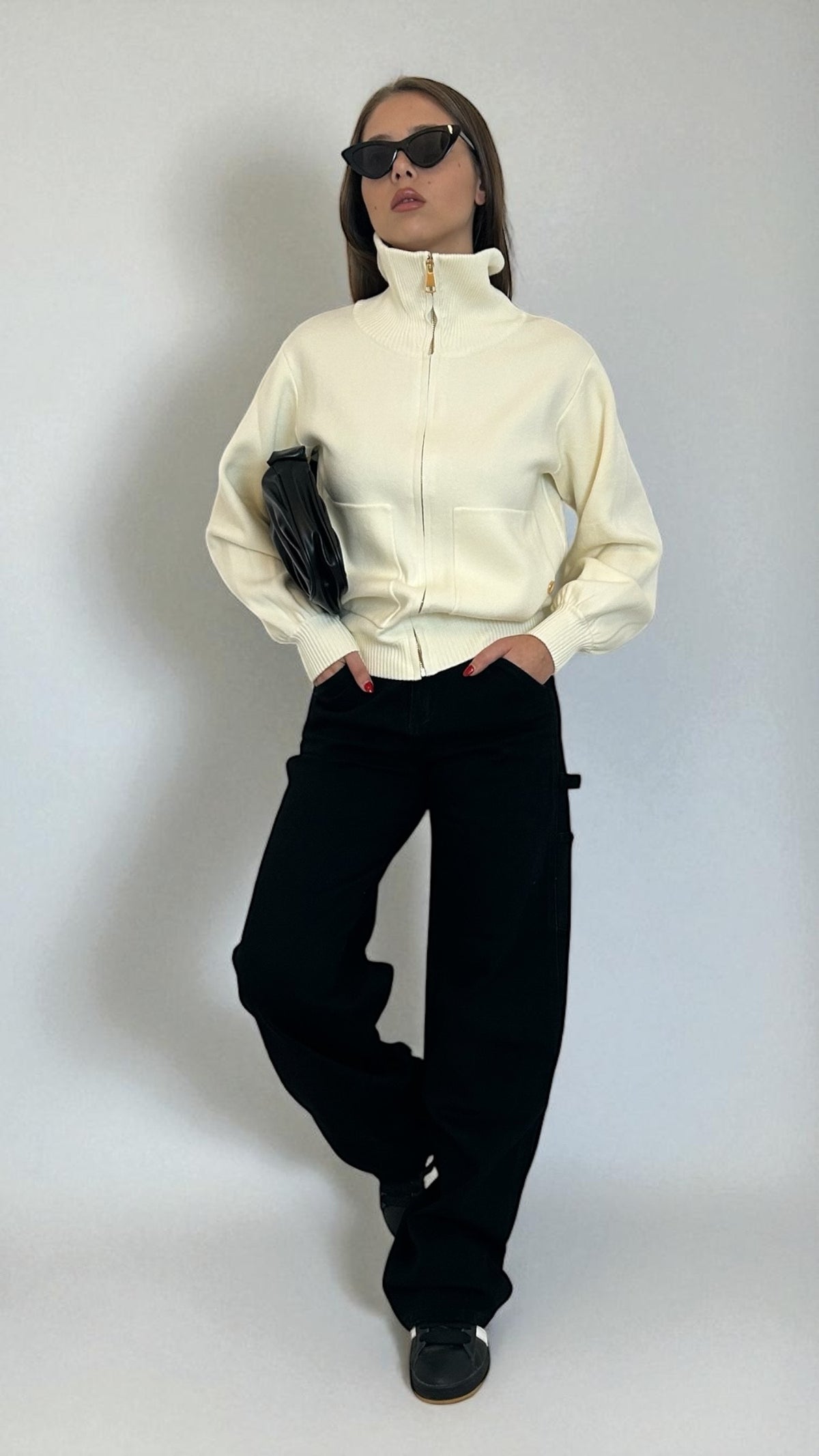 Jeans Nero Cargo