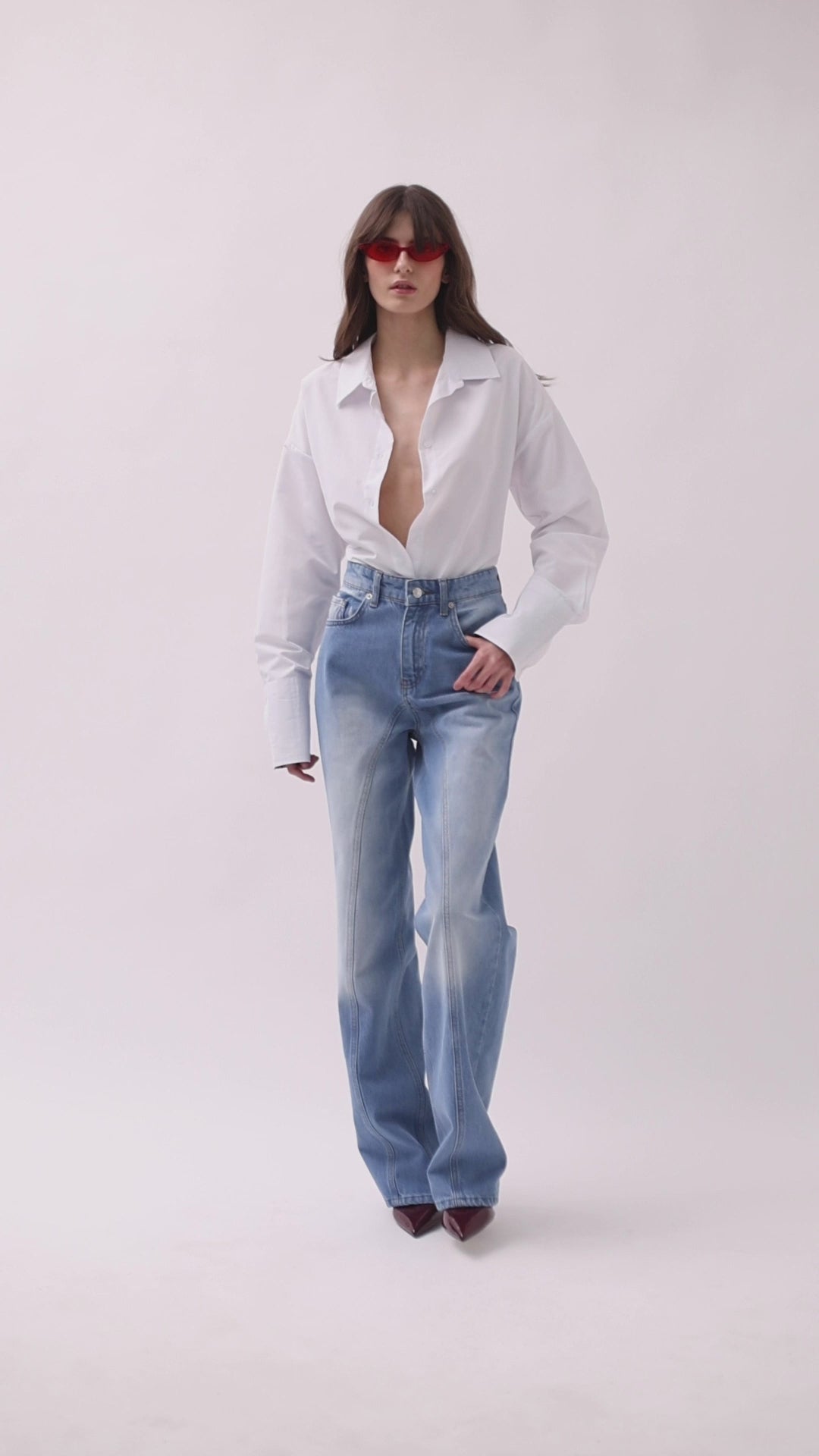 Jeans Mom gamba larga